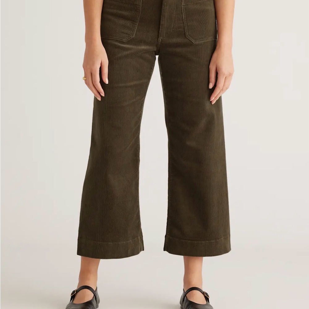 Organic Stretch Corduroy Cropped Wide Leg Pants size 6 - Picture 3 of 7